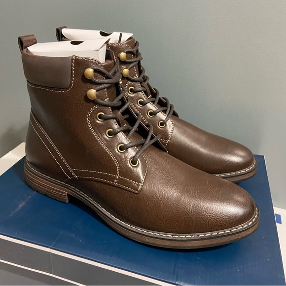 Club Room Westin Brown Lace Up Boots - Picture 4 of 7